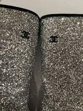 Load image into Gallery viewer, Chanel 17A, 2017 Silver Metallic Glitter Boots EU 41 US 9.5