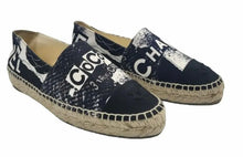 Load image into Gallery viewer, Chanel 20P Graffiti Grosgrain Espadrilles EU 37 US 6/6.5