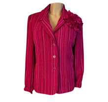 Load image into Gallery viewer, Chanel Pink Chain Camelia Flower Jacket US 10/12