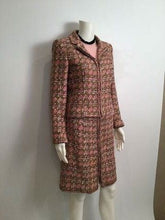 Load image into Gallery viewer, Chanel Vintage 03P, 2003 Spring Pink Brown Tweed Cotton jacket blazer skirt suit set FR 38 US 4