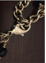 Load image into Gallery viewer, RARE Chanel 100th Anniversary 2010 Cruise 10C Black White Gold Pearl Coco Figure Sautoir 3 Strand Long Necklace