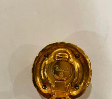 Load image into Gallery viewer, Vintage Chanel Clip on Gold Pearl Crystal Round Earrings