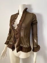 Load image into Gallery viewer, NWT New Chanel 2004 Spring 04P Brown lightweight Cardigan FR 36 US 2/4