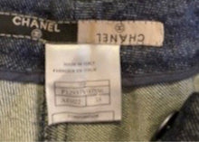 Load image into Gallery viewer, Vintage Chanel 99P, 1999 Spring denim blue jeans pants trousers FR 38