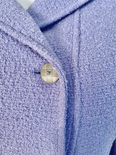 Load image into Gallery viewer, NWT New with Tags Chanel 98P, 1998 Spring Vintage Lilac/Blue double breasted jacket blazer FR 40