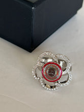 Load image into Gallery viewer, Chanel 17S 2017 Spring Summer Camellia Flower Crystals Ring Size 6 3/4