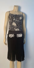 Load image into Gallery viewer, Vintage Chanel 02A, 2002 Fall Silk with Pearl trim CC logo Camisole Blouse Top FR 40