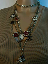 Load image into Gallery viewer, Chanel 10P 2010 Spring Coco Motorcycle Hearts Gold Chain Link Layered Belt/Necklace