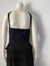 Load image into Gallery viewer, Vintage Chanel 00A, 2000 Fall Autumn Black Tassel Beaded Tube Camisole Top Blouse FR 40 US 4