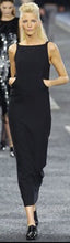 Load image into Gallery viewer, Chanel Vintage 04A, 2004 Fall long black maxi sleeveless wool gown dress FR 40 US 4