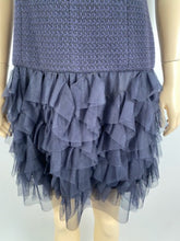 Load image into Gallery viewer, Vintage Chanel 02C 2002 Cruise Resort Navy Blue Wool Dress FR 38 US 4/6