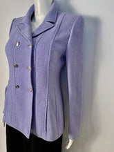 Load image into Gallery viewer, NWT New with Tags Chanel 98P, 1998 Spring Vintage Lilac/Blue double breasted jacket blazer FR 40