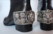 Load image into Gallery viewer, Chanel 07A Paris Monte Carlo Lion Head Icons tall black leather riding boots EU 39.5 US 8.5/9