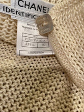 Load image into Gallery viewer, Vintage 00C Chanel Identification beige 2 piece sweater twinset FR 36 US 4