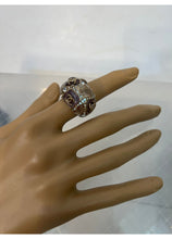 Load image into Gallery viewer, Chanel 12C 2012 Cruise Pale Gold Gripoix Crystal Opaque Lilac CC Ring EU 52 US 6