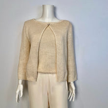 Load image into Gallery viewer, Vintage 00C Chanel Identification beige 2 piece sweater twinset FR 36 US 4