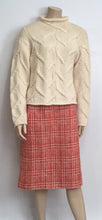 Load image into Gallery viewer, Vintage Chanel 99A, 1999 Fall winter white Ivory Ecru Cable Knit Wool Sweater FR 40 US 6/8