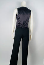 Load image into Gallery viewer, Chanel 03C 2003 Cruise Resort Silk Charmeuse Vest with black sequins FR 38