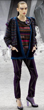Load image into Gallery viewer, Chanel 12A RTW striped multicolor beaded Strass wool oversized pullover jumper sweater FR 38