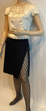 Load image into Gallery viewer, Chanel Vintage 95P, 1995 Spring Dark Navy side zippers Skirt FR 40 US 6