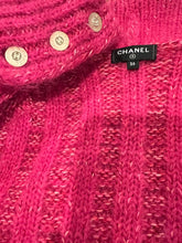 Load image into Gallery viewer, Chanel 2009 Pink Wool Mohair Buckle Sweater Cardigan FR 36 US 4/6/8