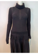 Load image into Gallery viewer, Chanel 08A 2008 Fall Black Turtleneck Sweater Dress FR 40 US 4/6