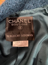 Load image into Gallery viewer, 97A, 1997 Fall Chanel Vintage emerald green Boucle wool blazer long jacket FR 40 US 6/8