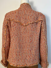 Load image into Gallery viewer, Rare Chanel 04P 2004 Spring Peach Pink Tweed Zip Up Jacket FR 38 US 4/6