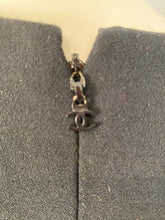 Load image into Gallery viewer, Chanel Black 11A, 2011 Fall halter pleated keyhole Dress Wool Satin US 6