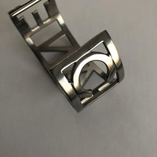 Load image into Gallery viewer, Chanel 15P 2015 Spring Block Letters Cuff Letter Bracelet Bangle