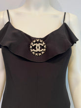 Load image into Gallery viewer, Chanel 18P 2018 Spring Large Round CC Pearl Black and White Gold Pin Brooch