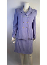 Load image into Gallery viewer, Rare Chanel 98P 1998 Spring Vintage Lilac Double Breasted Jacket Skirt Suit FR 44 US 10