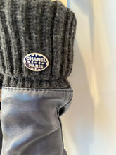 Load image into Gallery viewer, NWT Chanel 2016 16B Leather Cashmere Navy/Black/Dark Grey Fingerless Gloves Size 8