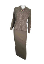 Load image into Gallery viewer, 95A, 1995 Fall Rare Vintage Chanel knit dress attached tweed Boucle jacket FR 40 US 4