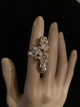 Load image into Gallery viewer, Chanel 16C Rare ‘Fairy Bouquet’ crystal CC Ring Size 5 1/4