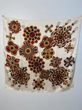 Load image into Gallery viewer, Large Vintage Chanel Jewel Multicolor Print Silk Scarf