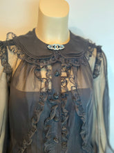 Load image into Gallery viewer, Rare Chanel 08A 2008 Fall Black Silk Chiffon Blouse Camisole Top FR 38 US 4/6