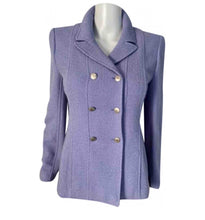 Load image into Gallery viewer, NWT New with Tags Chanel 98P, 1998 Spring Vintage Lilac/Blue double breasted jacket blazer FR 40
