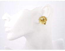 Load image into Gallery viewer, 1980’s Collection 23 Vintage Chanel Clip On Gold Pearl Camellia Earrings