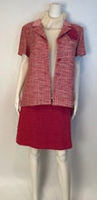 Load image into Gallery viewer, Vintage Chanel 02P, 2002 Spring Pink/Red Short Sleeve Tweed Jacket FR 42