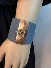 Load image into Gallery viewer, Chanel 17P 2017 Spring Denim Cuff Bracelet