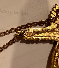 Load image into Gallery viewer, Very Rare Chanel 01P 2001 Spring Gold Eagle Crystal CC Necklace