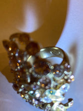 Load image into Gallery viewer, Chanel 16C Rare ‘Fairy Bouquet’ crystal CC Ring Size 5 1/4