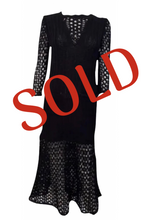 Load image into Gallery viewer, NWT Chanel 14P 2014 Spring Black Maxi Crochet Dress FR 38