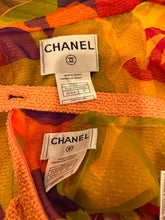 Load image into Gallery viewer, Chanel 00T 2000 Orange Multicolor Skirt Suit FR 40 US 6/8