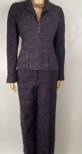 Load image into Gallery viewer, Vintage Chanel 02A 2002 Autumn Wide Leg Blue Multicolor Jacket Pant Suit FR 42