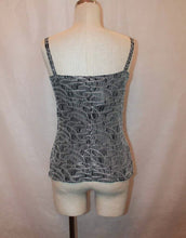 Load image into Gallery viewer, Chanel 05A 2005 Fall pearl trim Lace overlay Black Tank Top Camisole Blouse FR 40 US 6