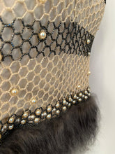 Load image into Gallery viewer, Rare New with Tags Chanel 03A 2003 Fall Beige Brown Pearl Feather Trim Mini Skirt  FR 38