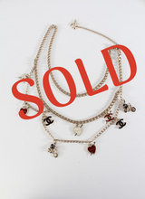 Load image into Gallery viewer, Chanel 10P 2010 Spring Coco Motorcycle Hearts Gold Chain Link Layered Belt/Necklace