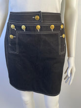 Load image into Gallery viewer, Rare Vintage Collectors 94P, 1994 Spring Chanel Black Denim mini Skirt FR 36 US 4